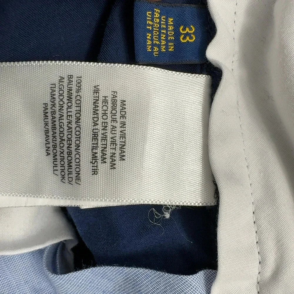 Polo Ralph Lauren Chino Shorts Mens 33‎ Blue Cotton Classic Fit Casual Preppy
